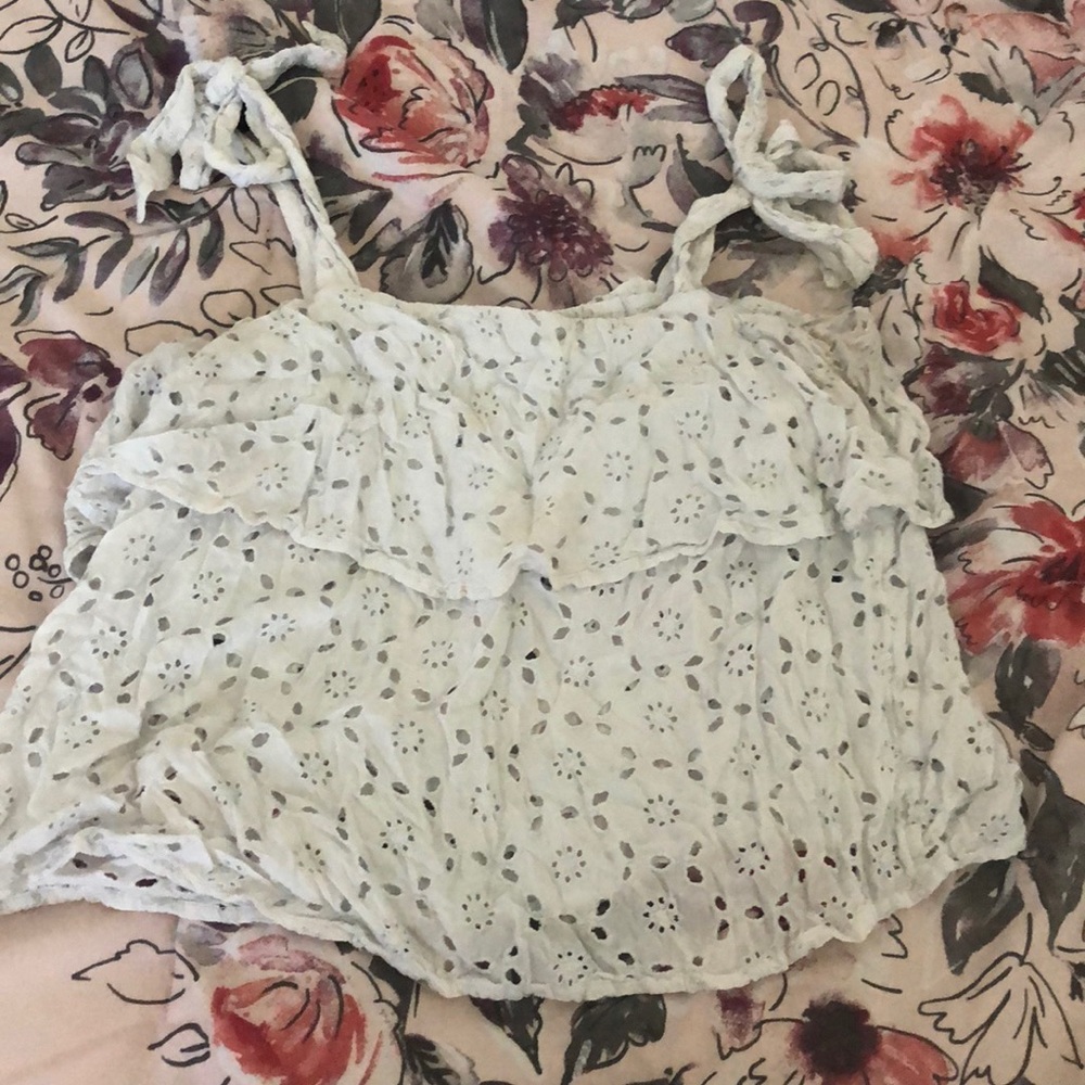 Eyelet crop top